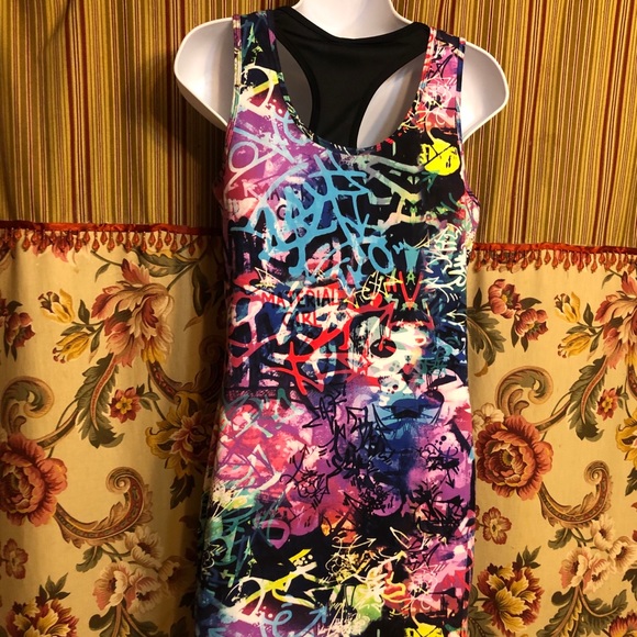 Fun Graffiti Dress with T-back - Picture 5 of 8